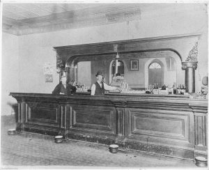 Old Time Photo Inside of Corral Bar